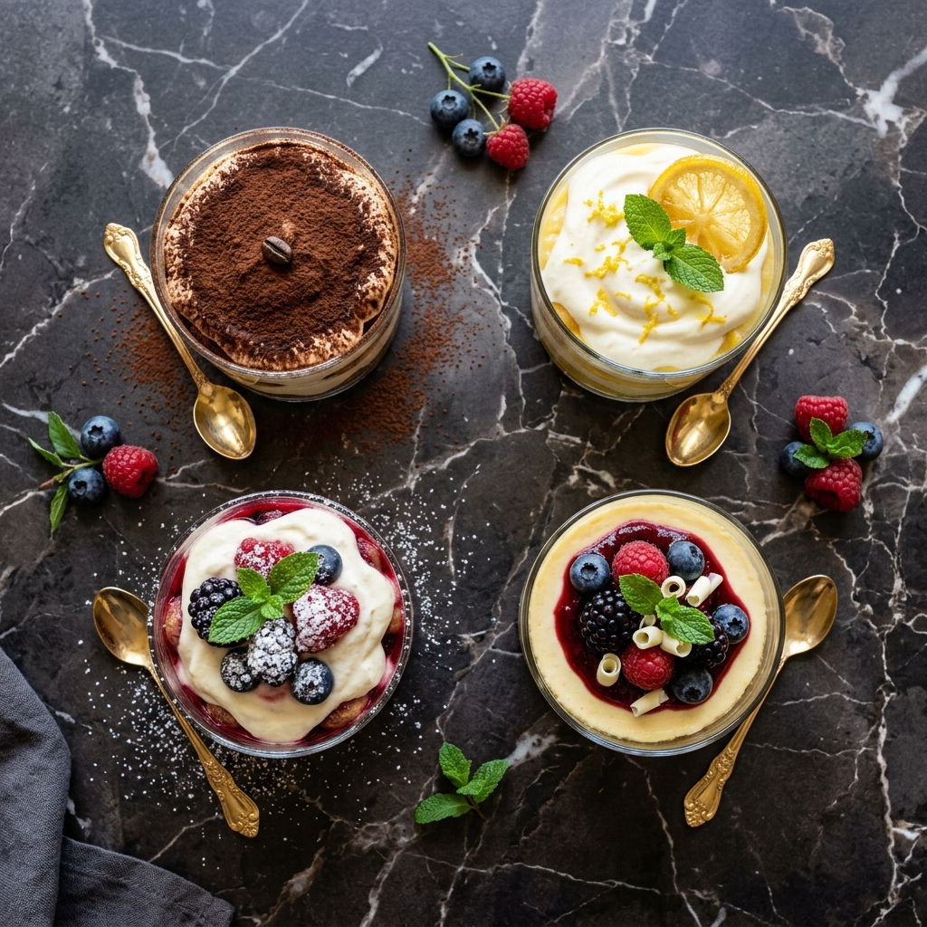 Çengelköy Masca Cafe zengin el yapımı tiramisu çeşitleri, matcha latte ve kahve menüsü sunumu